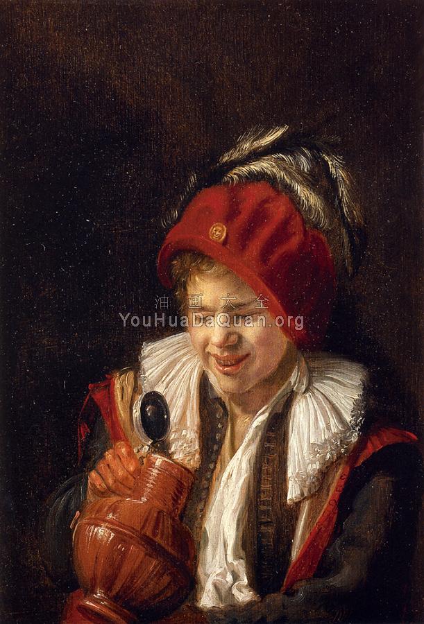 Kannekijker A Youth With A Jug - 朱迪丝·雷斯特